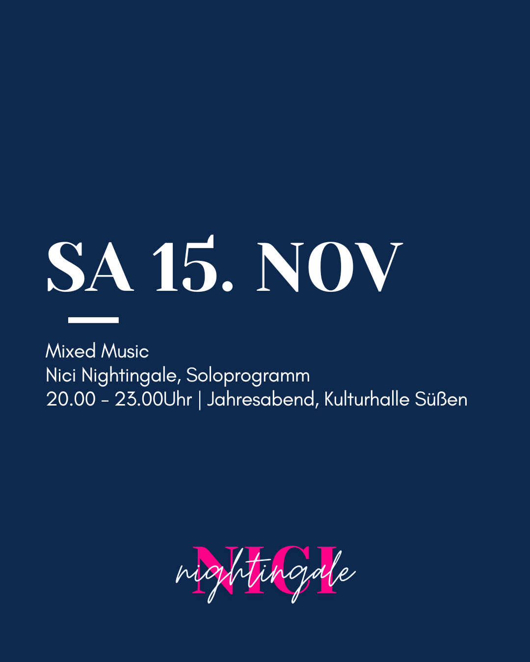 Sängerin Nici Nightingale